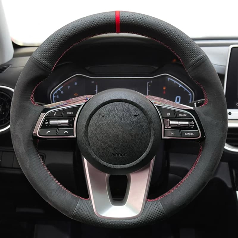Car Steering Wheel Cover Customized Suede Leather For Kia K5 Optima 2019 Cee'd Ceed 2019 Forte Cerato (AU) 2018 Car Accessories
