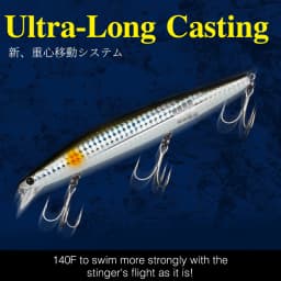TSURINOYA 140F Ultra-long Casting Floating Minnow STINGER 140mm 24g Artificial Large Hard Bait Weight Sea Fishing Lure