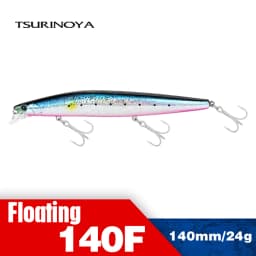 TSURINOYA 140F Ultra-long Casting Floating Minnow STINGER 140mm 24g Artificial Large Hard Bait Weight Sea Fishing Lure