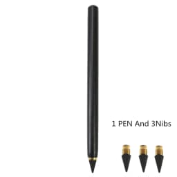 Wood Pencil HB Unlimited Writing Pencil No Ink Eternal Pencils Art Sketch Painting Tools Novelty Stationery School Supplies