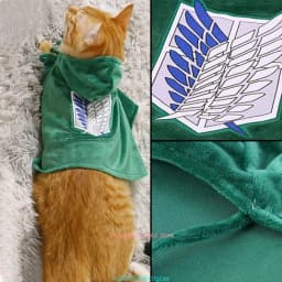 Attack Titaner Cat Cloak Shingeki No Kyojin Survey Corps Cat Dog Cape Cosplay Costume Photography Props Pet Accessories Gifts