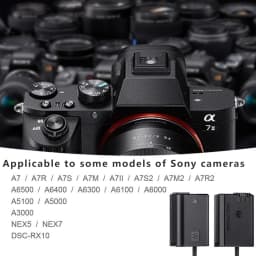 D-TAP to NP-FW50 NP FW50 Dummy Battery DC Coupler for Sony AC-PW20 NEX-3/5/6/7 Series A33 A37 A35 A55 a7 a7R a7II A6000 A6300