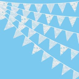 10M 36 Pennant Lace Hessian Flags Birthday Carnival Fabric Bunting Wedding Party Decor Banner Home Baby Shower Garland