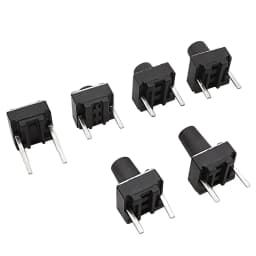 20/50Pcs Black 6 x 6mm Micro Tactile Switch Momentary Tact Switch 6*6*4.3mm/5mm/6mm/7mm/8mm/9mm Middle 2Pin Push Button Switches