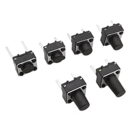 20/50Pcs Black 6 x 6mm Micro Tactile Switch Momentary Tact Switch 6*6*4.3mm/5mm/6mm/7mm/8mm/9mm Middle 2Pin Push Button Switches