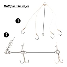 Spinpoler 50pcs Bait Support Wire Spring Pin Hook Stainless Steel Screw Needle Lock Fixed For Soft Worm Lure Baits Fishing Tools