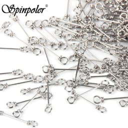 Spinpoler 50pcs Bait Support Wire Spring Pin Hook Stainless Steel Screw Needle Lock Fixed For Soft Worm Lure Baits Fishing Tools