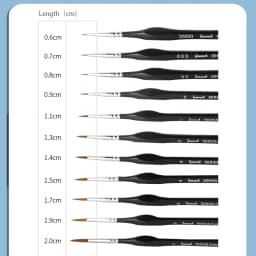 3 Colors Triangle Birch Rod Miniature Hook Line Pen Art Painting Brushes Weasel Hair Gouache Watercolor Oil Artists Hand Painted