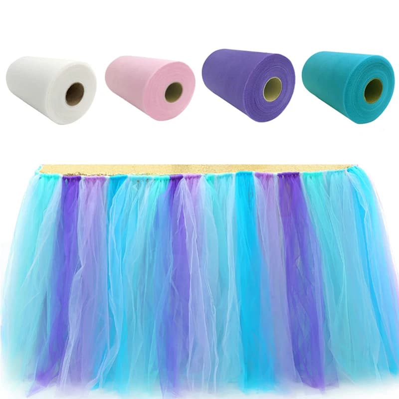 Party Supplies 100yards Tulle Roll Wedding Decoration Fabric Spool Tulle Tutu Dress Diy Baby Shower Birthday Children Boy Girl