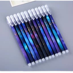 6Pcs/Set Constellation Erasable Gel Pen 0.5mm Kawaii Blue Black Ink Writing Pens Washable Handle for School Office Stationery