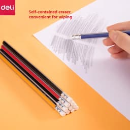 Deli 10pc/Lot 2B HB Wooden Pencil Lapices with Eraser for Student Children Drawing Writing Lapiz for School Stationery Supplies