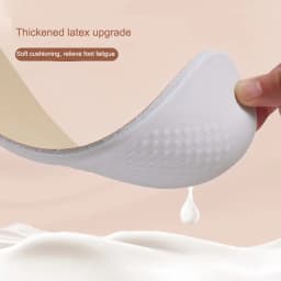 Latex Insole for Feet Leather Shoe Sole Inserts Soft Cowhide Sports Shock Absorbing Plantar Fasciitis Template Insoles for Shoes