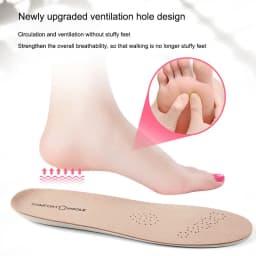 Latex Insole for Feet Leather Shoe Sole Inserts Soft Cowhide Sports Shock Absorbing Plantar Fasciitis Template Insoles for Shoes