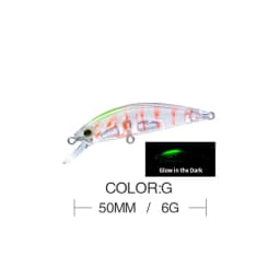 50mm 6g Fishing Lure Hardcore LG Heavy Minnow 50S Wobbler Sinking Jerkbait Swimbait Artificial Hard Bait Trout Bait Bass Bait