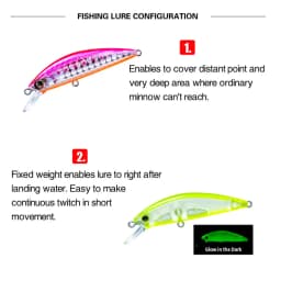 50mm 6g Fishing Lure Hardcore LG Heavy Minnow 50S Wobbler Sinking Jerkbait Swimbait Artificial Hard Bait Trout Bait Bass Bait