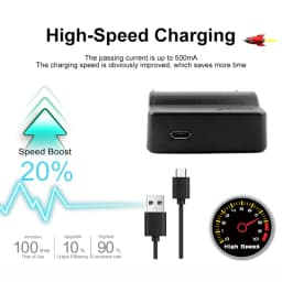 CB-5L CG-560 CG-570 CG-580 USB Charger for Canon BP-508 BP-511 BP-511A BP-512 BP-514 BP-522 BP-535 Camera Battery