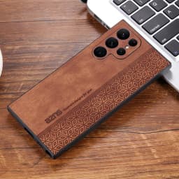 3D Embossing Case for Samsung Galaxy S26 S25 edge S24 S23 S22 S21 Ultra Plus FE Cover Soft Matte Leather Camera Protect Shell