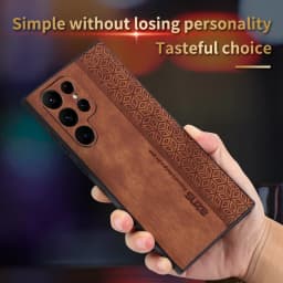 3D Embossing Case for Samsung Galaxy S26 S25 edge S24 S23 S22 S21 Ultra Plus FE Cover Soft Matte Leather Camera Protect Shell
