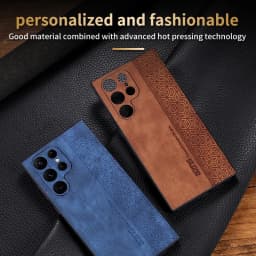 3D Embossing Case for Samsung Galaxy S26 S25 edge S24 S23 S22 S21 Ultra Plus FE Cover Soft Matte Leather Camera Protect Shell