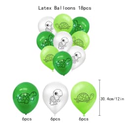 Cartoon Turtle Birthday Decoration Lovely Turtle Balloons Banners Cake Decor Kids Boys Girls Happy Turtle Birthday Party Decors