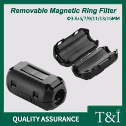 Anti-interference Snap Ferrite Filter For Cable Ferrite Core Choke Clip EMC Inner Diameter 3.5/5/7/9/11/13MM Degaussing Filter