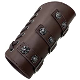 Medieval Renaissance Barbarian Leather Arm Guard Bracer Nordic Vambracers For SCA Larp Festival Costume Forearm Protector
