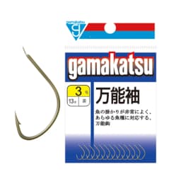 Gamakatsu Universal Sleeve Tan C1SD5 Barbed Fish Hook Thin Strip Light High Carbon Steel for Fishing Size 1-8#