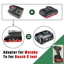 For Metabo 18V Lithium Battery Convert To For Bosch Green Tool Battery Adapter Replace For Bosch PBA 18V Li-ion Battery Adapter