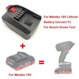 For Metabo 18V Lithium Battery Convert To For Bosch Green Tool Battery Adapter Replace For Bosch PBA 18V Li-ion Battery Adapter