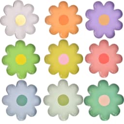 10pcs Daisy Disposable Tableware Colorful Daisy Plates For Wedding Decoration Kids Daisy Themed Happy Birthday Party Supplies