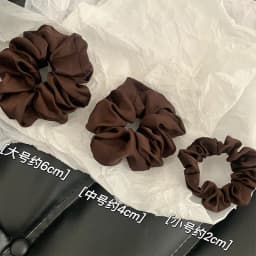 Women Soild Color Oversized Satin Scrunchies Fashion Elastic Hair Ties Ponytail Holder Chiffon Scrunchie Chouchou Cheveux Femme