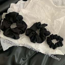 Women Soild Color Oversized Satin Scrunchies Fashion Elastic Hair Ties Ponytail Holder Chiffon Scrunchie Chouchou Cheveux Femme