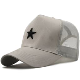 Big Head Men Women Mesh Baseball Caps Star Embroidery Trucker Hat Plus Size 57-60cm 61-65cm