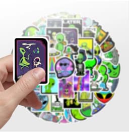 10/25/50pcs Cartoon Alien ET Graffiti Stickers for DIY Luggage Water Bottle Phone Laptop Guitar Scrapbook Helmet Car Wall Decal