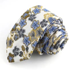 Men's Ties Floral Leaves And Plants Brown Pink White Neckties Leisure Business Shirt Suit Daily Wear Cravat Wedding Party Gifts