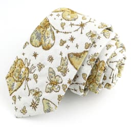 Men's Ties Floral Leaves And Plants Brown Pink White Neckties Leisure Business Shirt Suit Daily Wear Cravat Wedding Party Gifts