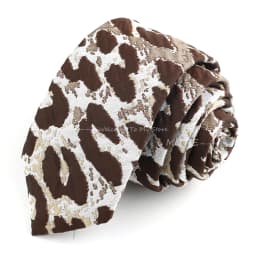 Men's Ties Floral Leaves And Plants Brown Pink White Neckties Leisure Business Shirt Suit Daily Wear Cravat Wedding Party Gifts