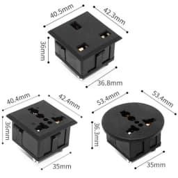 1Pcs Universal US UK EU AC Power Panel Outlet American Japan Australian British Germany French Brazil Electrical AC Socket 13A