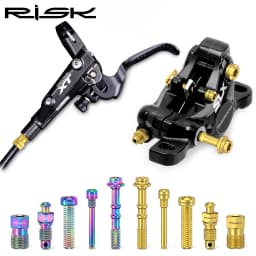 RISK Ultralight Bicycle Oil Disc Screw Titanium Alloy Retainer Pin Bleed Nipple Compression Nut XT Bike Accessories