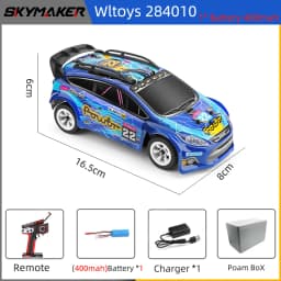 WLtoys 1/28 RC Car 284010 284161 4WD Drive Off-Road 2.4G 30KM/H High Speed Alloy Car 1:28 Rally Racing Car Toys for Kids Gift