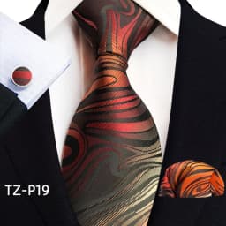 Floral Blue Ties For Men Wedding Party Business Man Tie Handkerchief Brooch Cufflinks Set Men Accessories Gravata
