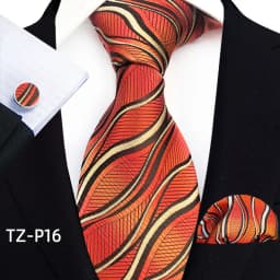 Floral Blue Ties For Men Wedding Party Business Man Tie Handkerchief Brooch Cufflinks Set Men Accessories Gravata