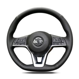 Black Artificial leather Car Steering Wheel Cover For Nissan Leaf 2018 Rogue (Sport) 2017-2019 X-Trail 2017-2019 Qashqai 2018