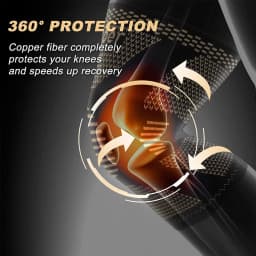 Copper Knee Brace for Arthritis Pain & Support - Copper Knee Sleeve for Knee Pain Compression Sleeve for Sports, Knee Pain Relie