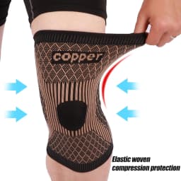 Copper Knee Brace for Arthritis Pain & Support - Copper Knee Sleeve for Knee Pain Compression Sleeve for Sports, Knee Pain Relie
