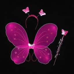 3Pcs/Set Fashion Butterfly Wings Fairy Wand Dressing Up Girl Ladies Fancy Dress Set Princess Hair Hoop Cosplay Party Decor