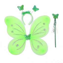 3Pcs/Set Fashion Butterfly Wings Fairy Wand Dressing Up Girl Ladies Fancy Dress Set Princess Hair Hoop Cosplay Party Decor
