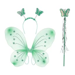 3Pcs/Set Fashion Butterfly Wings Fairy Wand Dressing Up Girl Ladies Fancy Dress Set Princess Hair Hoop Cosplay Party Decor