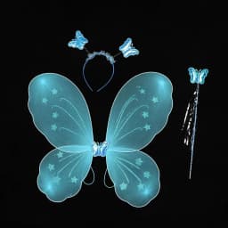 3Pcs/Set Fashion Butterfly Wings Fairy Wand Dressing Up Girl Ladies Fancy Dress Set Princess Hair Hoop Cosplay Party Decor