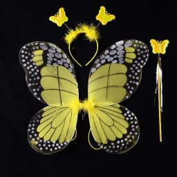3Pcs/Set Fashion Butterfly Wings Fairy Wand Dressing Up Girl Ladies Fancy Dress Set Princess Hair Hoop Cosplay Party Decor